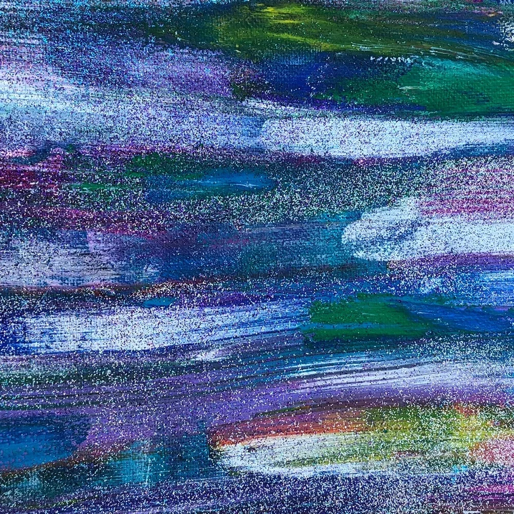 HANDCRAFTED COLORFUL/GLITTER ABSTRACT ART